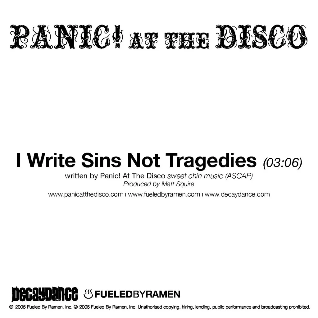 I Write Sins, Not Tragedies by Panic! At The Disco cover