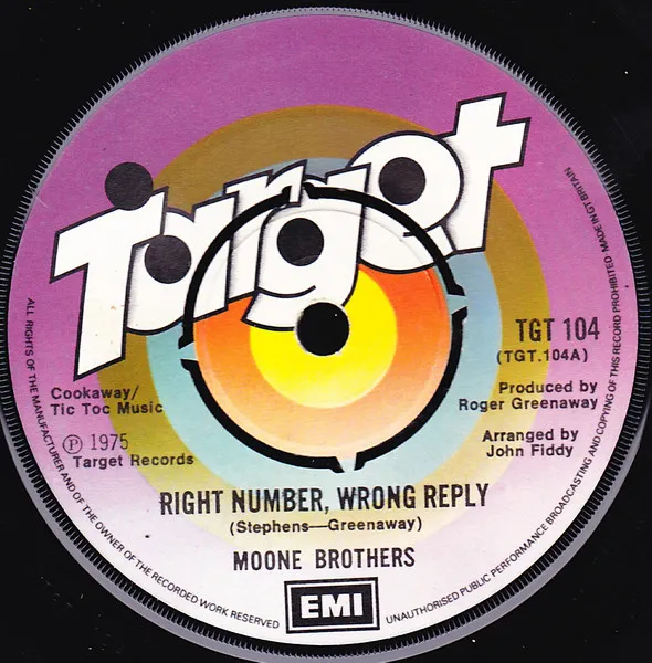 Right Number, Wrong Reply by Moone Brothers cover