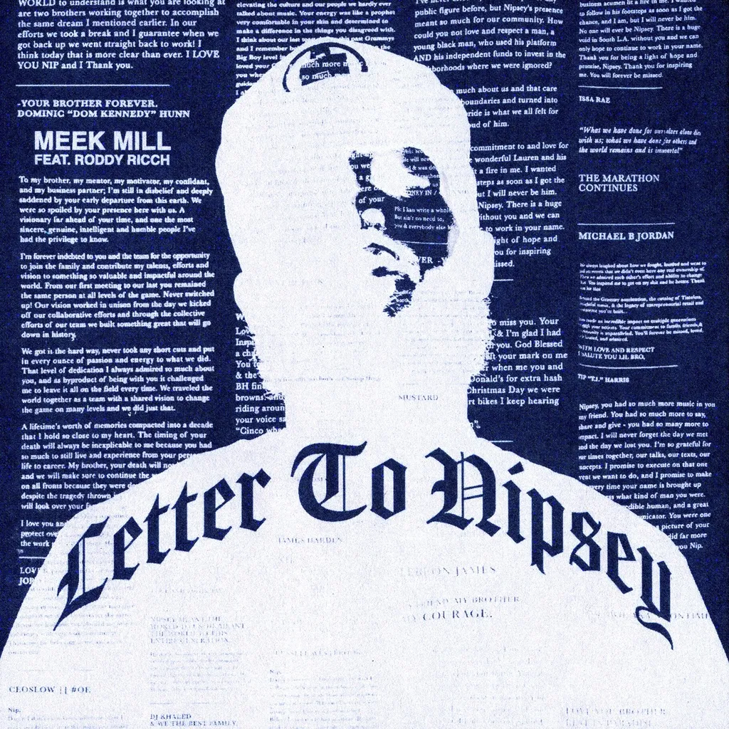 Letter To Nipsey by Meek Mill feat. Roddy Ricch cover