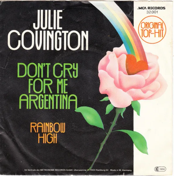 Don't Cry For Me Argentina by Julie Covington cover